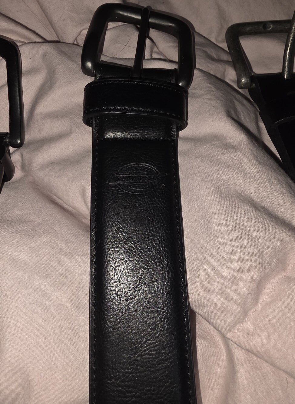 Black Leather Men's Belt Dickies